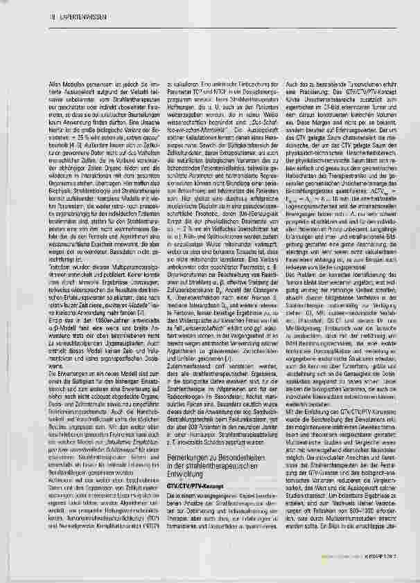 Vorschauseite 4: Zur Entwicklung in der Strahlen therapie und Medizinphysik