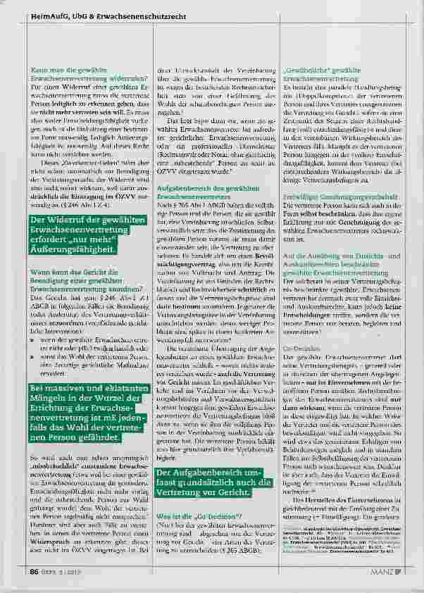 Vorschauseite 2: Die gewählte Erwachsenenvertretung