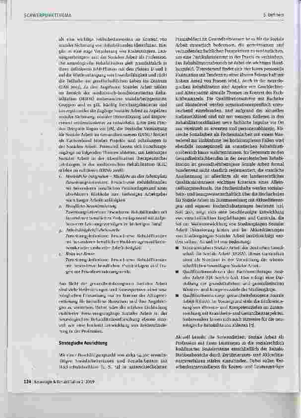 Vorschauseite 4: Klinische Sozialarbeit in der neurologischen Rehabilitation: aktueller Stand und fachliche Perspektiven
