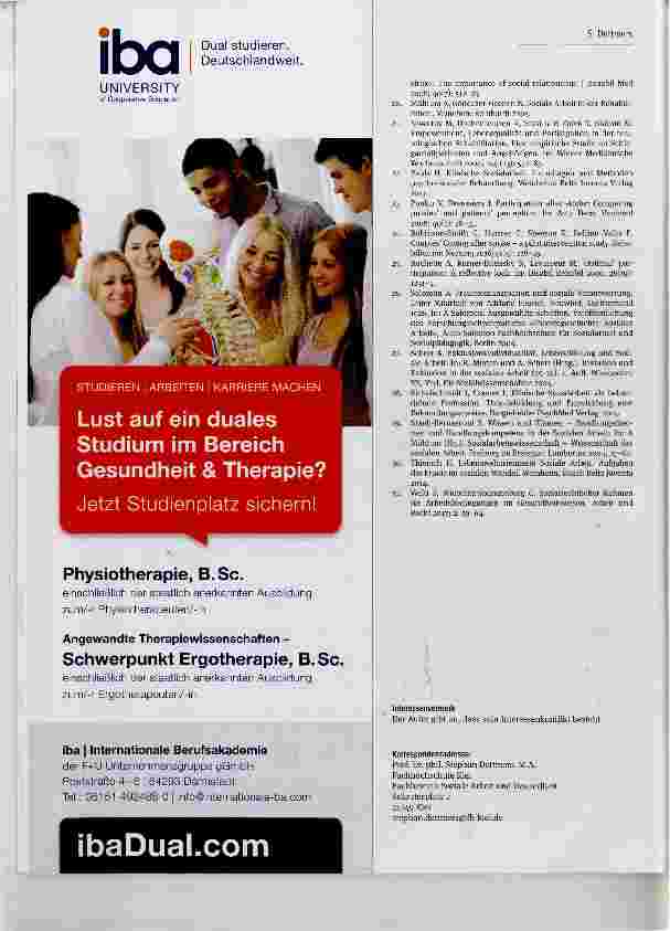 Vorschauseite 6: Klinische Sozialarbeit in der neurologischen Rehabilitation: aktueller Stand und fachliche Perspektiven