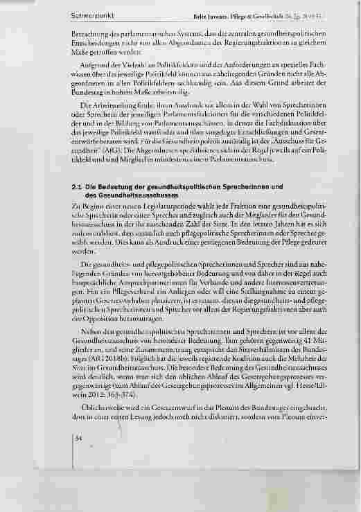 Vorschauseite 4: Gesundheitspolitik und Pflege