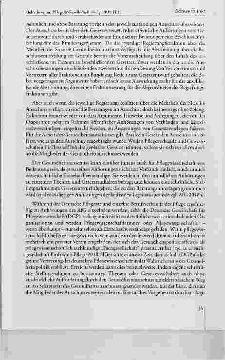 Vorschauseite 5: Gesundheitspolitik und Pflege