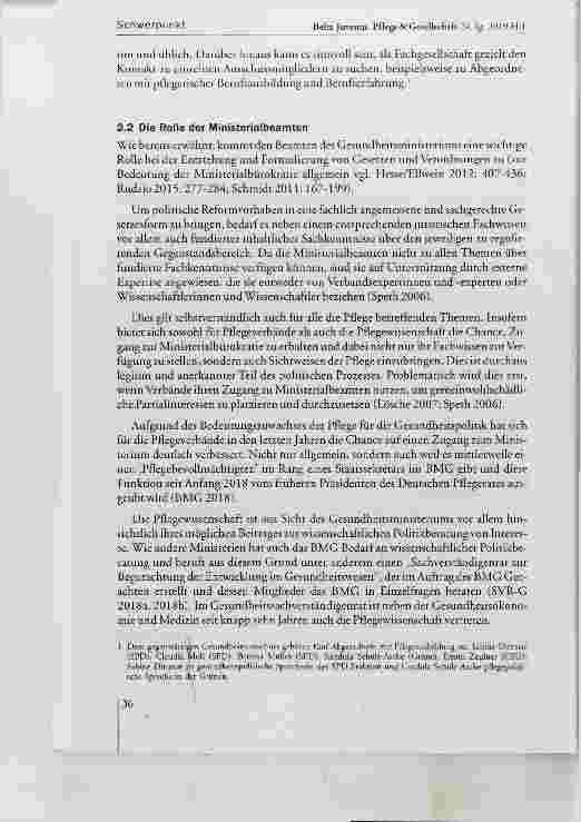 Vorschauseite 6: Gesundheitspolitik und Pflege