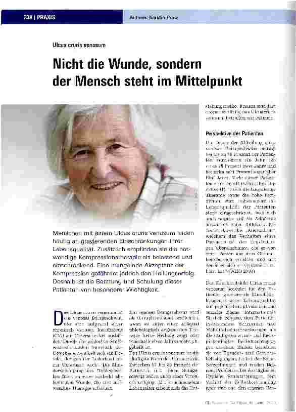 Vorschauseite 1: Nicht die Wunde, sondern der Mensch steht im Mittelpunkt