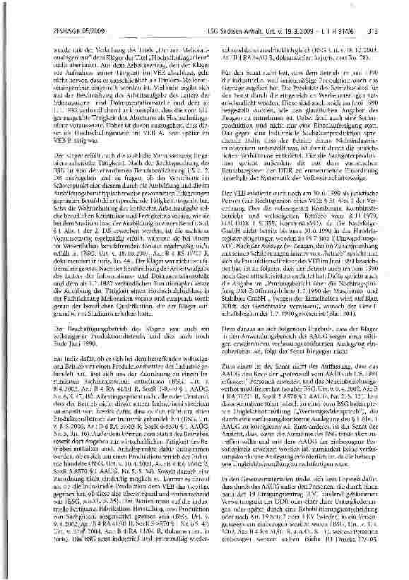 Vorschauseite 5: Gleichbehandlung; technische Intelligenz; Versorgungsbrechtigte; Versorgungssystem;Auslegung der Vorschriften; fiktive Zugehörigkeit;