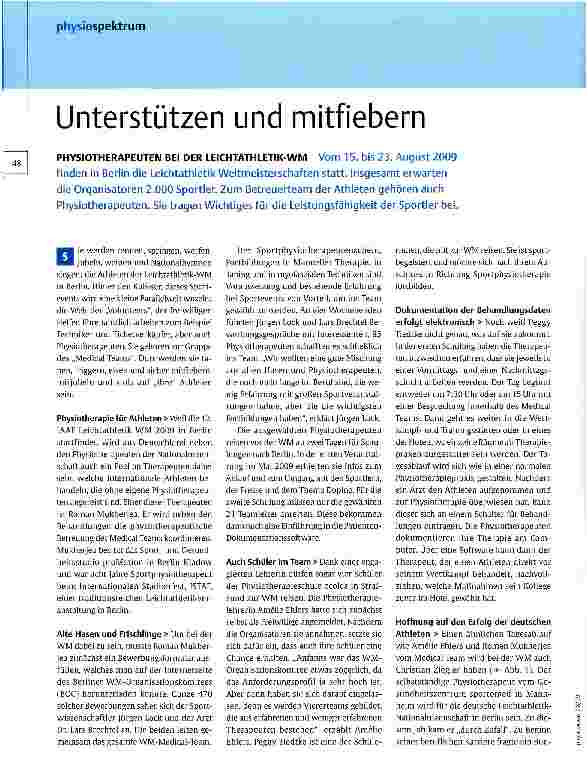 Vorschauseite 1: Unterstützen und mitfiebern