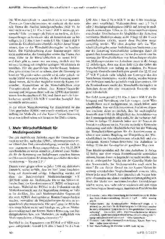 Vorschauseite 2: Wirtschaftlichkeit - quo vadis secundum leges?