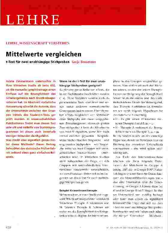 Vorschauseite 1: Mittelwerte vergleichen