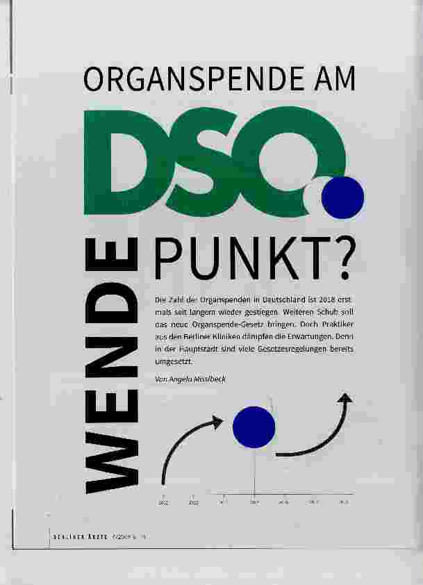 Vorschauseite 1: Organspende am Wendepunkt