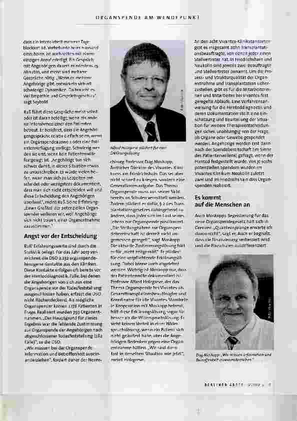 Vorschauseite 6: Organspende am Wendepunkt