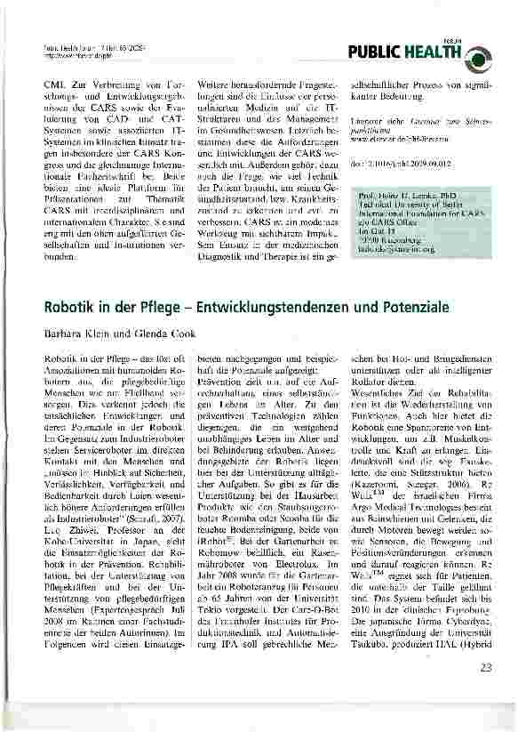 Vorschauseite 3: CARS - Computer Assisted Radiology and Surgery