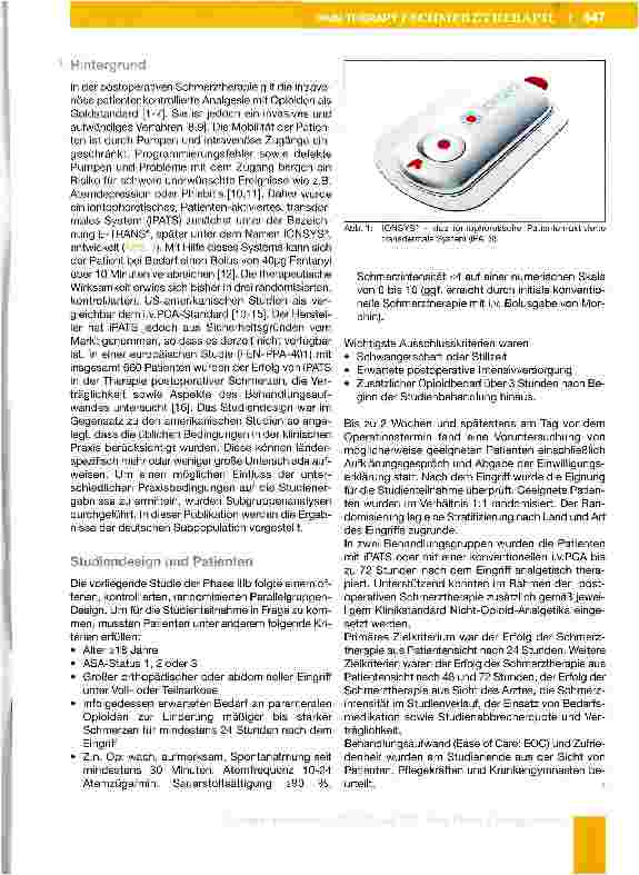Vorschauseite 2: Nicht-mvasive postoperative Schmerztherapie