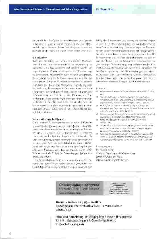 Vorschauseite 4: Alter, Demenz und Schmerz -Dimensionen und Behandlungsansätze