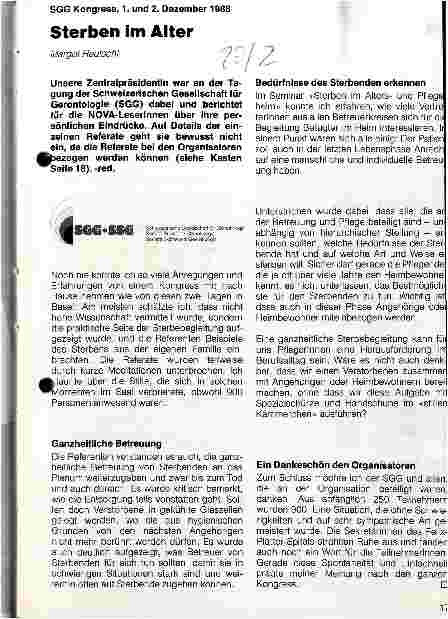 Vorschauseite 1: Sterben im Alter