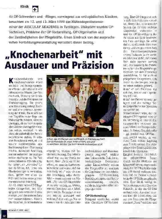 Vorschauseite 1: Knochenarbeit mit Ausdauer und Präzision