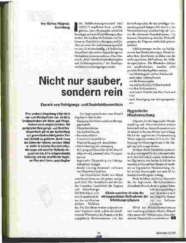 Vorschauseite 1: Nicht nur sauber, sondern rein