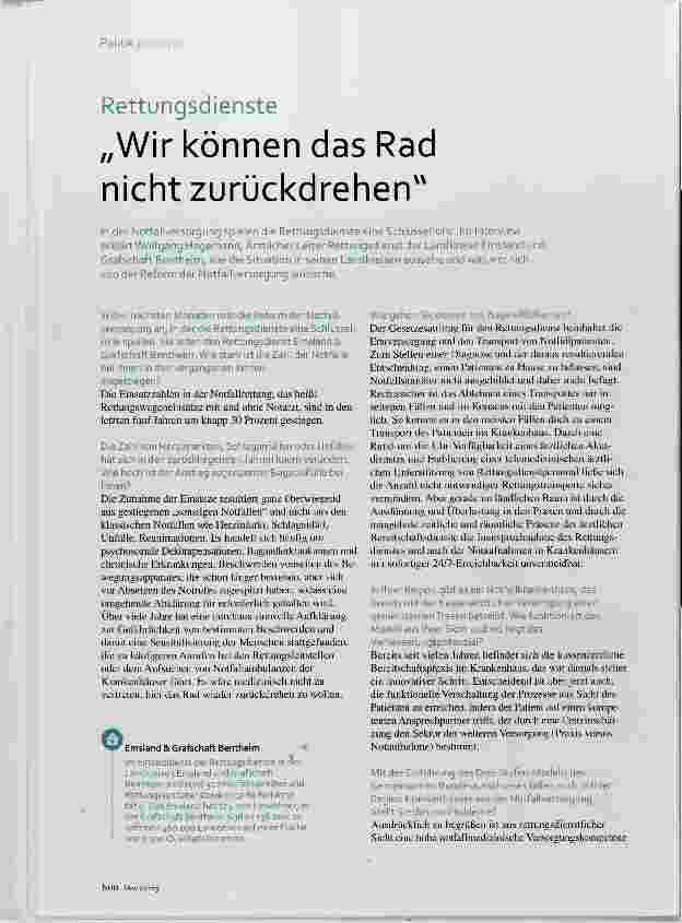 Vorschauseite 1: Wir können das Rad nicht zurückdrehen
