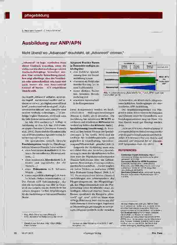 Vorschauseite 1: Ausbildung zur ANP/APN