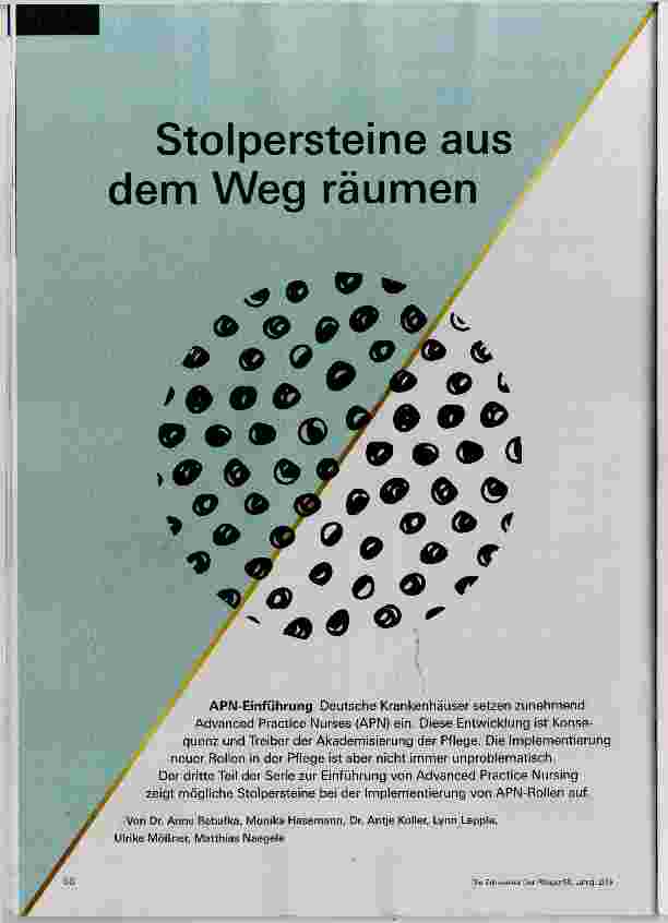 Vorschauseite 1: Stolpersteine aus dem Weg räumen