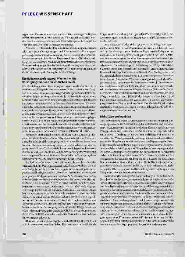 Vorschauseite 3: Versorgung im ländlichen Raum Ohne Pflege?!