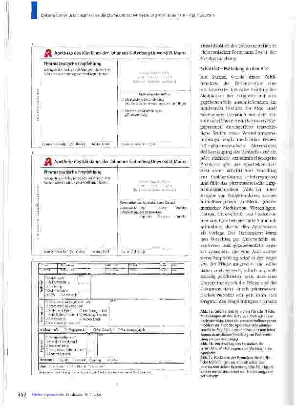 Vorschauseite 4: Dokumentation und Klassifikation der pharmazeutischen Betreuung im Krankenhaus - Problem, Intervention, Ergebnis - das PIE-System