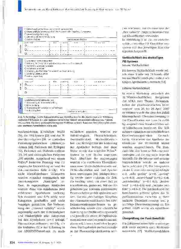 Vorschauseite 6: Dokumentation und Klassifikation der pharmazeutischen Betreuung im Krankenhaus - Problem, Intervention, Ergebnis - das PIE-System
