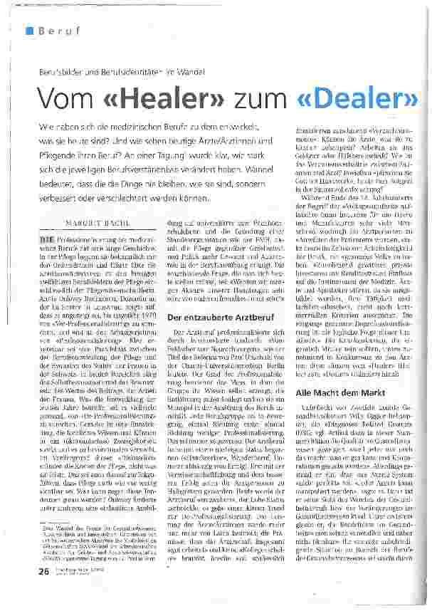 Vorschauseite 1: Vom «Healer» zum «Dealer»