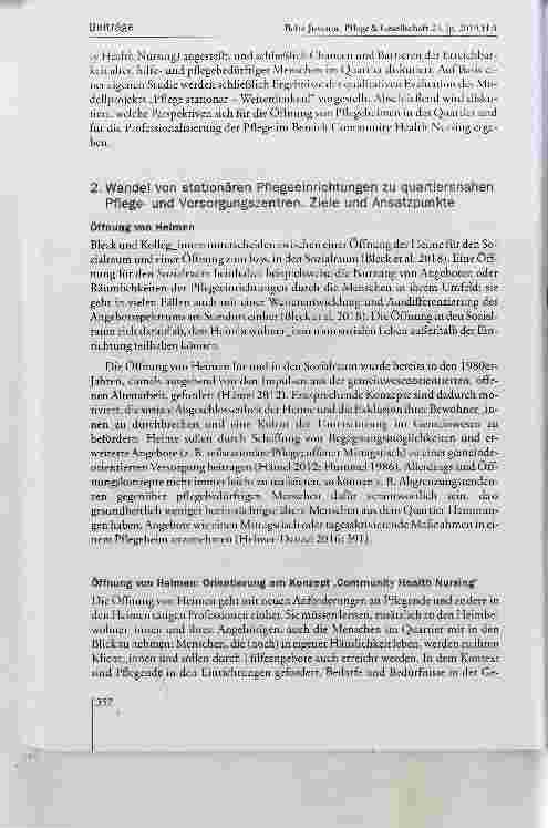 Vorschauseite 3: Öffnung von Pflegeeinrichtungen für den Sozialraum: Ergebnisse einer Studie zu Zielgruppen und Barrieren der Erreichbarkeit