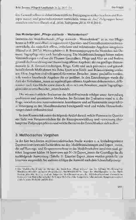 Vorschauseite 6: Öffnung von Pflegeeinrichtungen für den Sozialraum: Ergebnisse einer Studie zu Zielgruppen und Barrieren der Erreichbarkeit