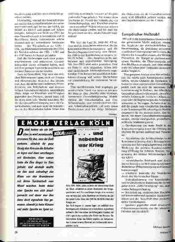 Vorschauseite 3: Gesundheitsreform Sparzwang und Stückwerk als Ersatz für Gesundheitspolitik
