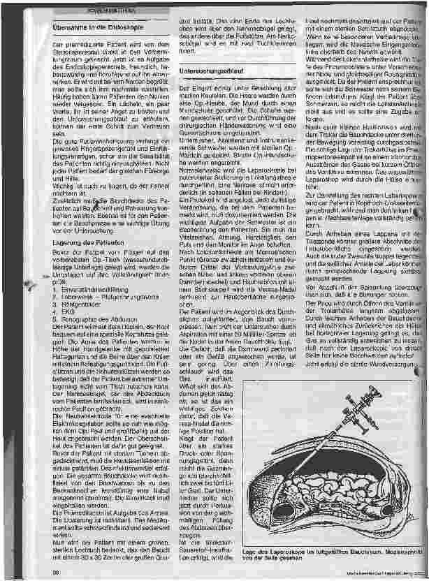 Vorschauseite 4: Vorbereitung, Untersuchungsablauf, Nachsorge bei einer Laparoskopie