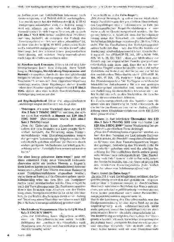 Vorschauseite 3: Vom Niedergang des disziplinarrechtlichen Verfolgungsgrundsatzes - eine Chance für vermehrte Personalratsbeteiligung?