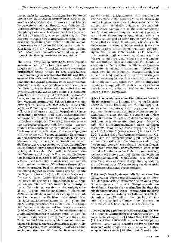Vorschauseite 4: Vom Niedergang des disziplinarrechtlichen Verfolgungsgrundsatzes - eine Chance für vermehrte Personalratsbeteiligung?