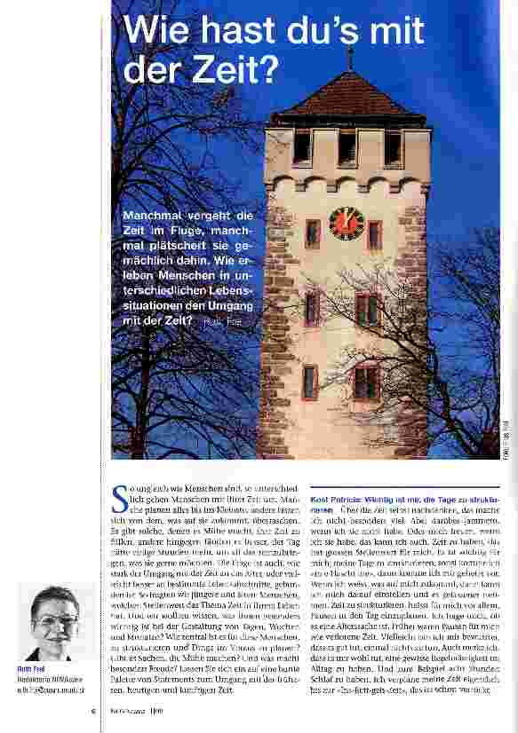Vorschauseite 1: Wie hast Du es mit der Zeit?