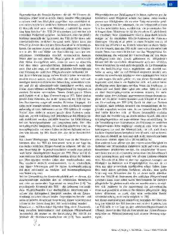 Vorschauseite 6: Das TISS als Instrument zur Personalbemessung in der Intensivpflege