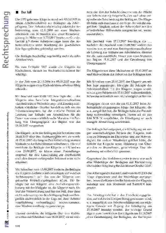 Vorschauseite 2: Keine außerordentliche Kündigung trotz Selbstfreistellung des Arbeitnehmers zur Teilnahme an einer Fortbildung