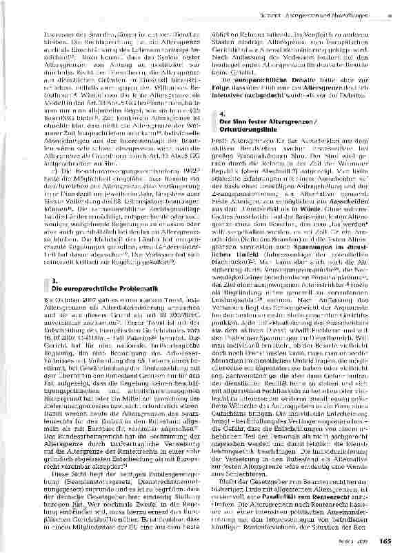 Vorschauseite 2: Die Altersgrenze für den Wechsel aus dem aktiven Beamtenverhältnis in den Ruhestand und die individuellen Abweichungen