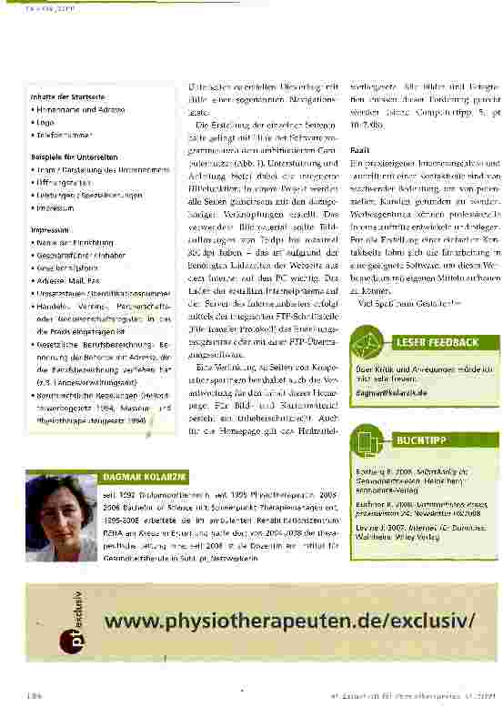Vorschauseite 2: Computertipp für Physiotherapeuten (7)
