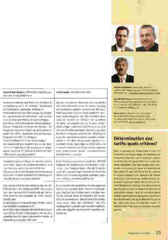 Vorschauseite 2: Auf der Suche nach den SwissDRG-Tarifen