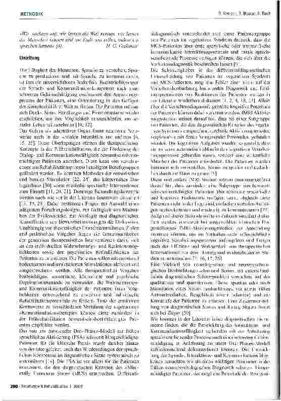 Vorschauseite 2: Frühe sprachliche Aktivierung schwerst schädelhirnverletzter Patienten in der Frührehabilitation: Ein Dokumentationsbogen für die klinische Praxis