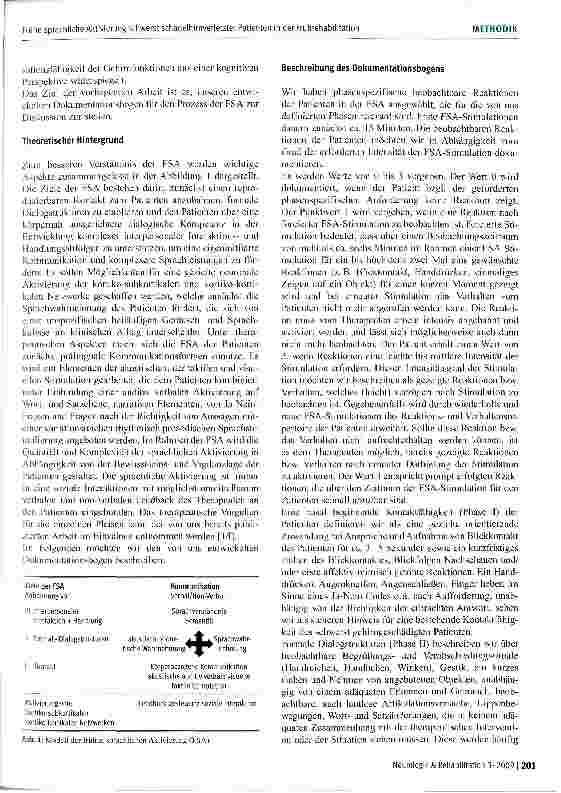 Vorschauseite 3: Frühe sprachliche Aktivierung schwerst schädelhirnverletzter Patienten in der Frührehabilitation: Ein Dokumentationsbogen für die klinische Praxis