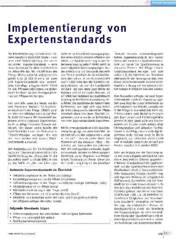Vorschauseite 1: Implementierung von Expertenstandards
