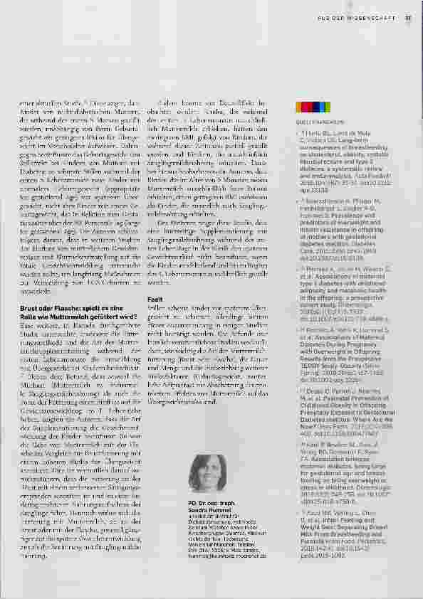 Vorschauseite 2: Schützt Stillen vor Übergewicht?