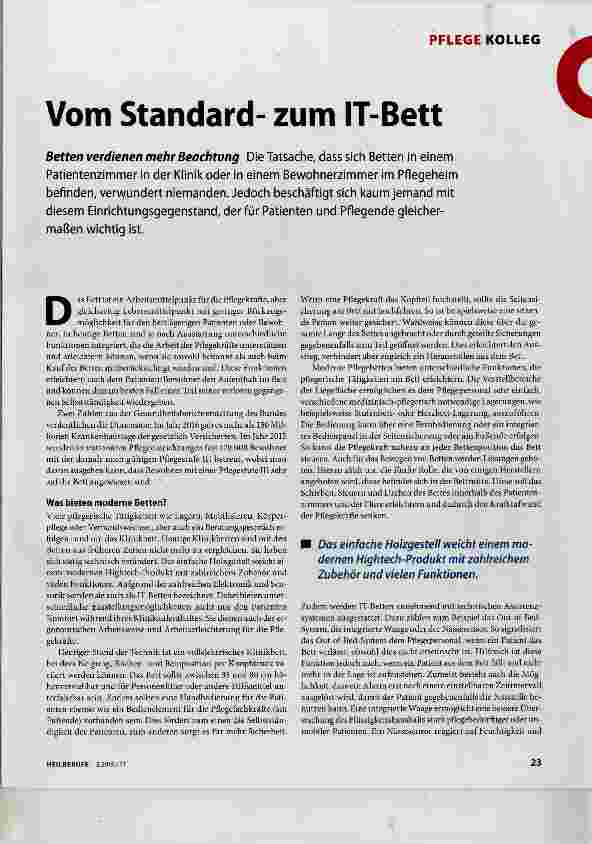 Vorschauseite 1: Vom Standardzum IT-Bett