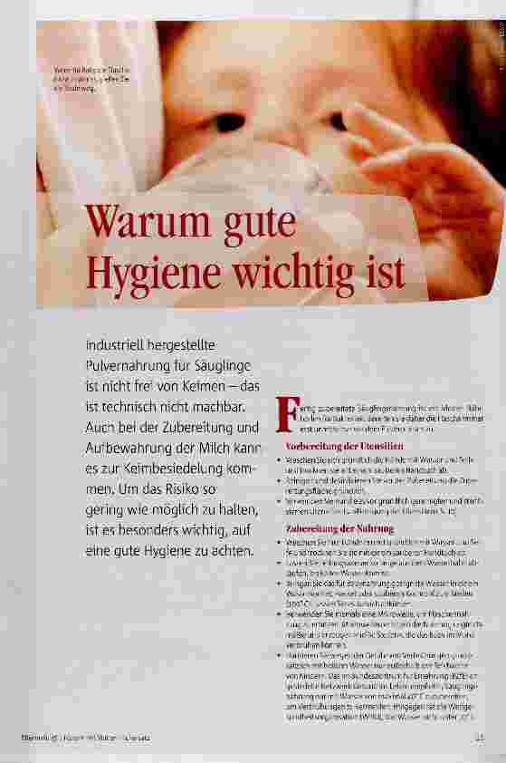 Vorschauseite 1: Warum gute Hygiene wichtig ist
