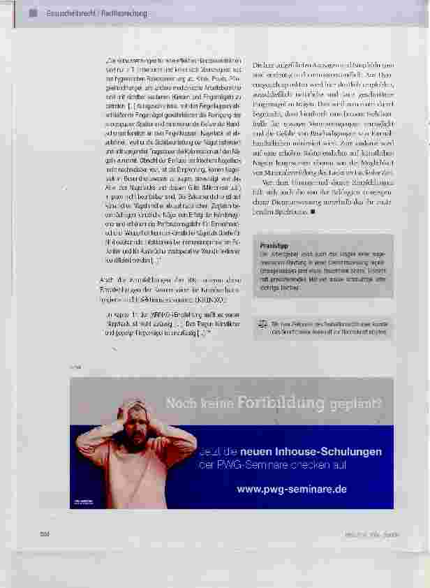 Vorschauseite 4: Trageverbot für künstliche und gegelte Fingernägel