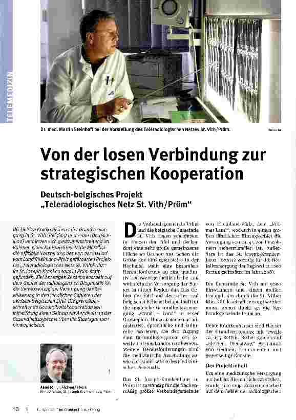 Vorschauseite 1: Von der losen Verbindung zur strategischen Kooperation