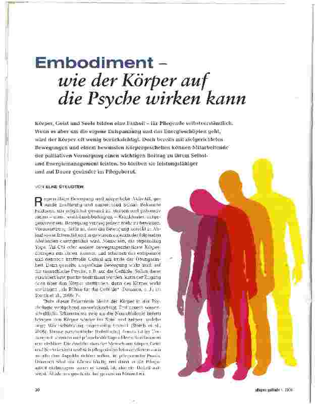 Vorschauseite 1: Embodiment - wie der Körper auf die Psyche wirken kann