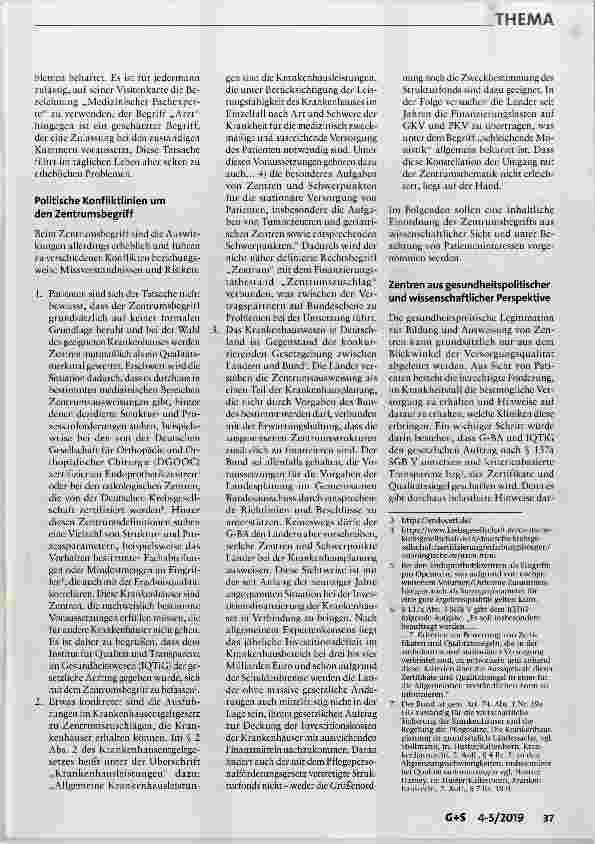 Vorschauseite 2: Zentren - im Krankhausbereich immer wieder Anlass für Konflikte