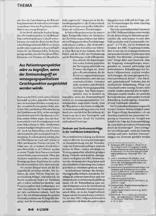 Vorschauseite 3: Zentren - im Krankhausbereich immer wieder Anlass für Konflikte